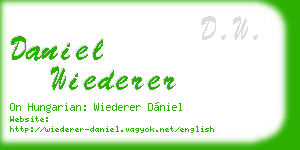 daniel wiederer business card